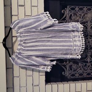 Embroidered linen top by John Mark zs L